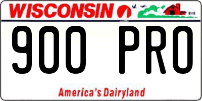 WI license plate 900PRO