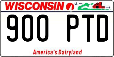 WI license plate 900PTD