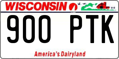 WI license plate 900PTK