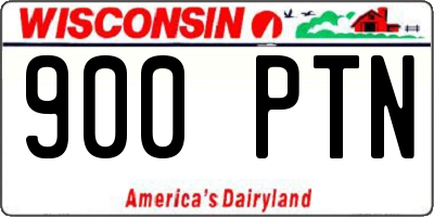 WI license plate 900PTN
