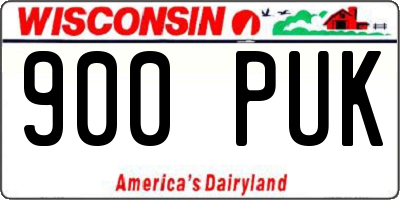 WI license plate 900PUK