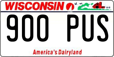 WI license plate 900PUS