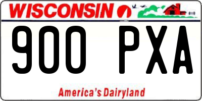 WI license plate 900PXA