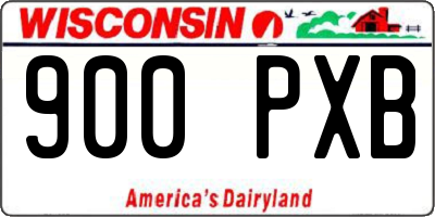 WI license plate 900PXB
