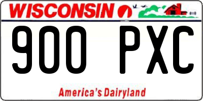 WI license plate 900PXC