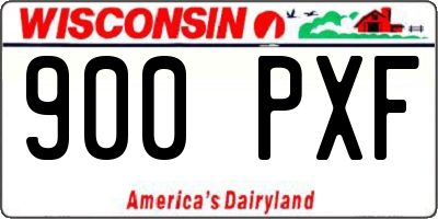 WI license plate 900PXF