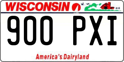 WI license plate 900PXI