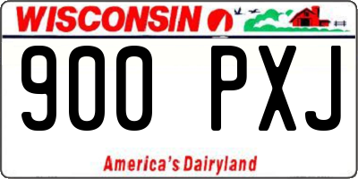 WI license plate 900PXJ