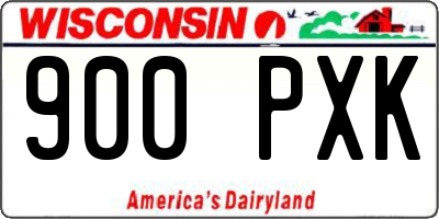 WI license plate 900PXK