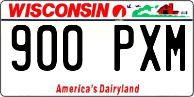 WI license plate 900PXM