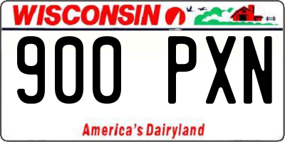 WI license plate 900PXN