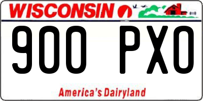 WI license plate 900PXO