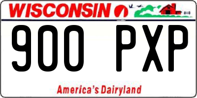 WI license plate 900PXP