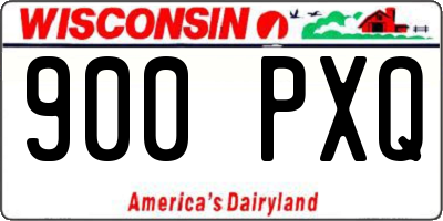 WI license plate 900PXQ