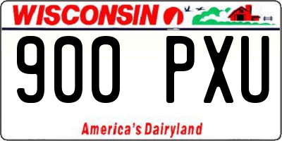 WI license plate 900PXU