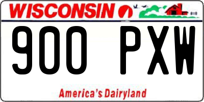 WI license plate 900PXW