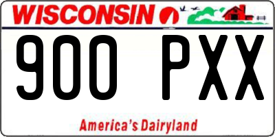 WI license plate 900PXX