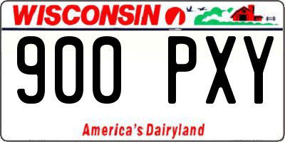 WI license plate 900PXY