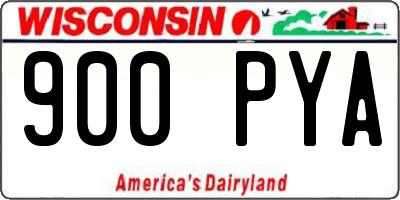 WI license plate 900PYA