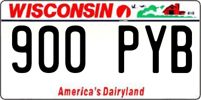 WI license plate 900PYB