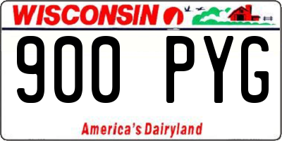 WI license plate 900PYG