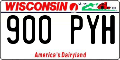 WI license plate 900PYH
