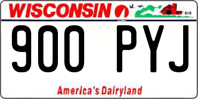 WI license plate 900PYJ