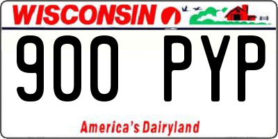 WI license plate 900PYP