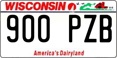 WI license plate 900PZB