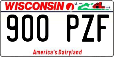 WI license plate 900PZF