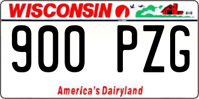 WI license plate 900PZG