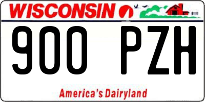 WI license plate 900PZH