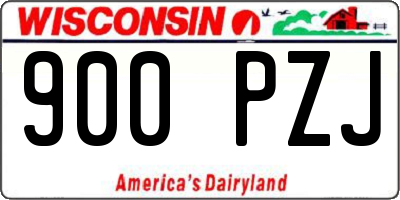 WI license plate 900PZJ