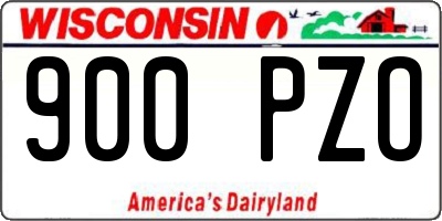 WI license plate 900PZO