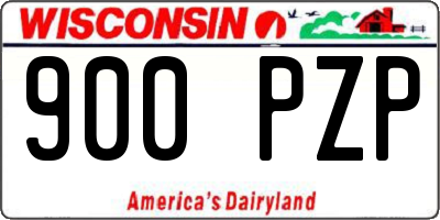 WI license plate 900PZP