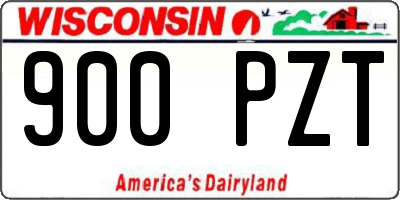 WI license plate 900PZT
