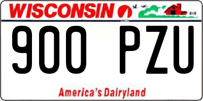 WI license plate 900PZU