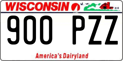 WI license plate 900PZZ