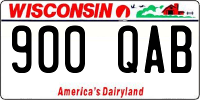 WI license plate 900QAB