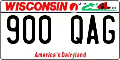 WI license plate 900QAG