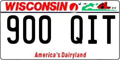 WI license plate 900QIT