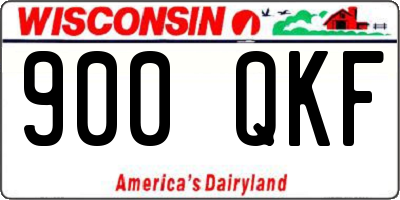 WI license plate 900QKF