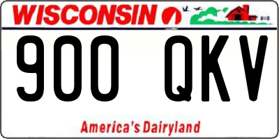 WI license plate 900QKV