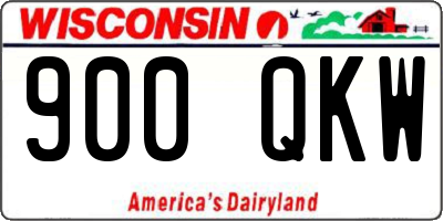WI license plate 900QKW