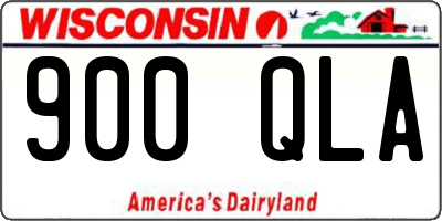 WI license plate 900QLA