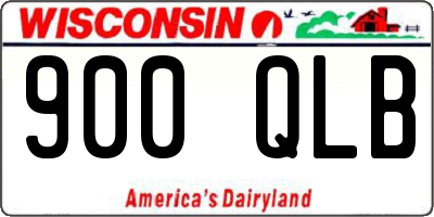 WI license plate 900QLB