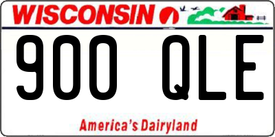 WI license plate 900QLE