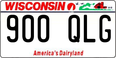 WI license plate 900QLG