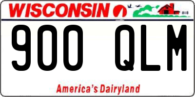 WI license plate 900QLM