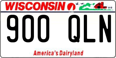 WI license plate 900QLN